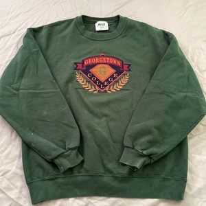 NAS cotton sweats Georgetown College emerald sweatshirt size L